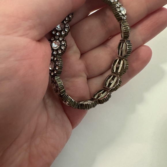 Vintage-Style Rhinestone Stretch Bracelet – Silver Tone with Clear Stones - Picture 7 of 7